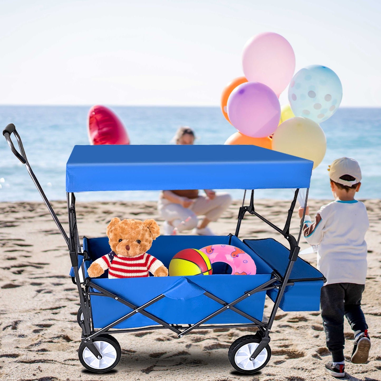 OKEYOLIVE Adjustable Heavy Duty Folding Utility Car Wagon