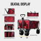 OKEYOLIVE Collapsible Utility Wagon Cart w/ Side Pocket
