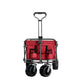 OKEYOLIVE Collapsible Utility Wagon Cart w/ Side Pocket