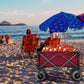 OKEYOLIVE Collapsible Beach Cart w/ Balloon Style Wheels